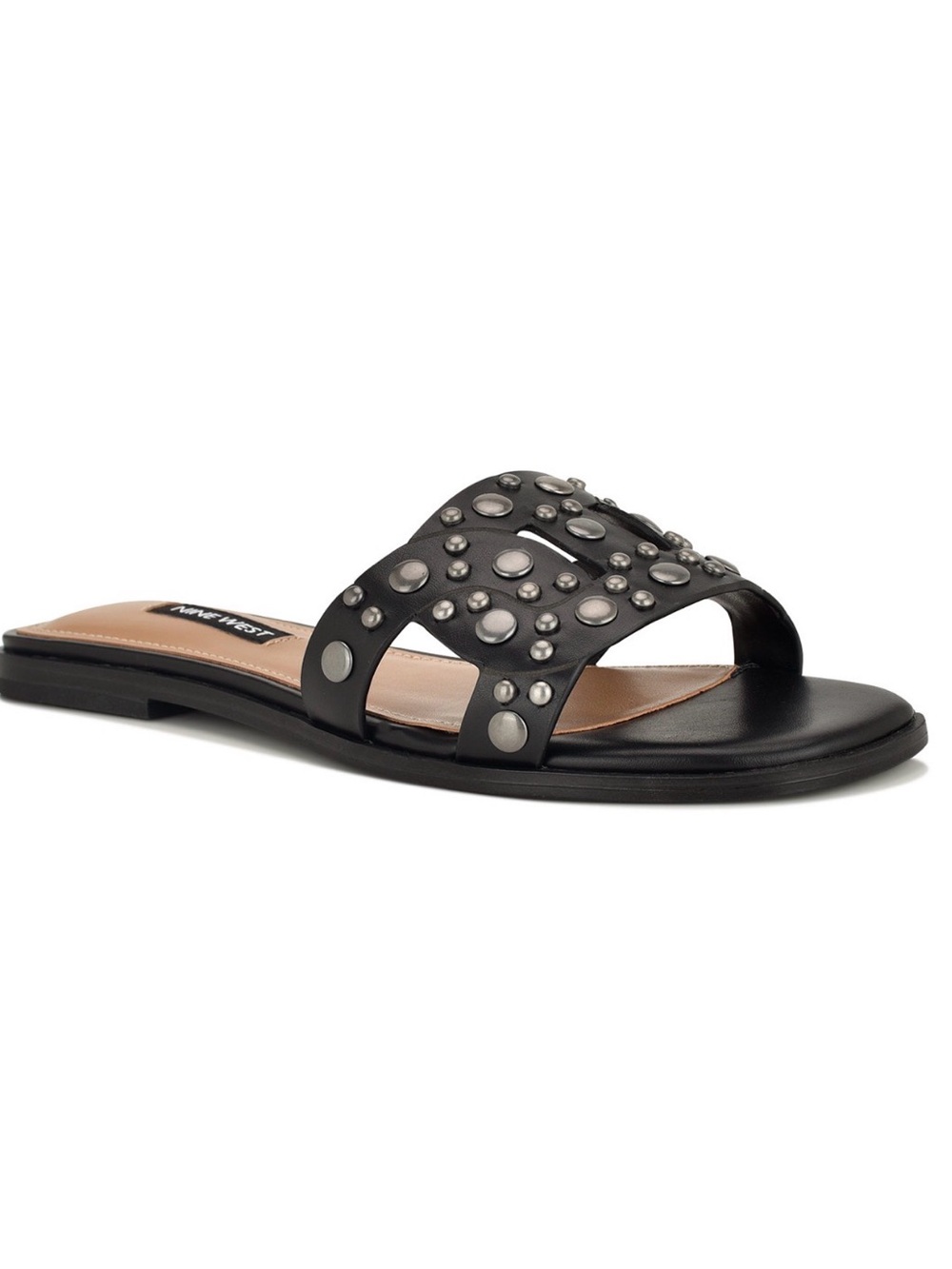 Studded Black Slide sandal
